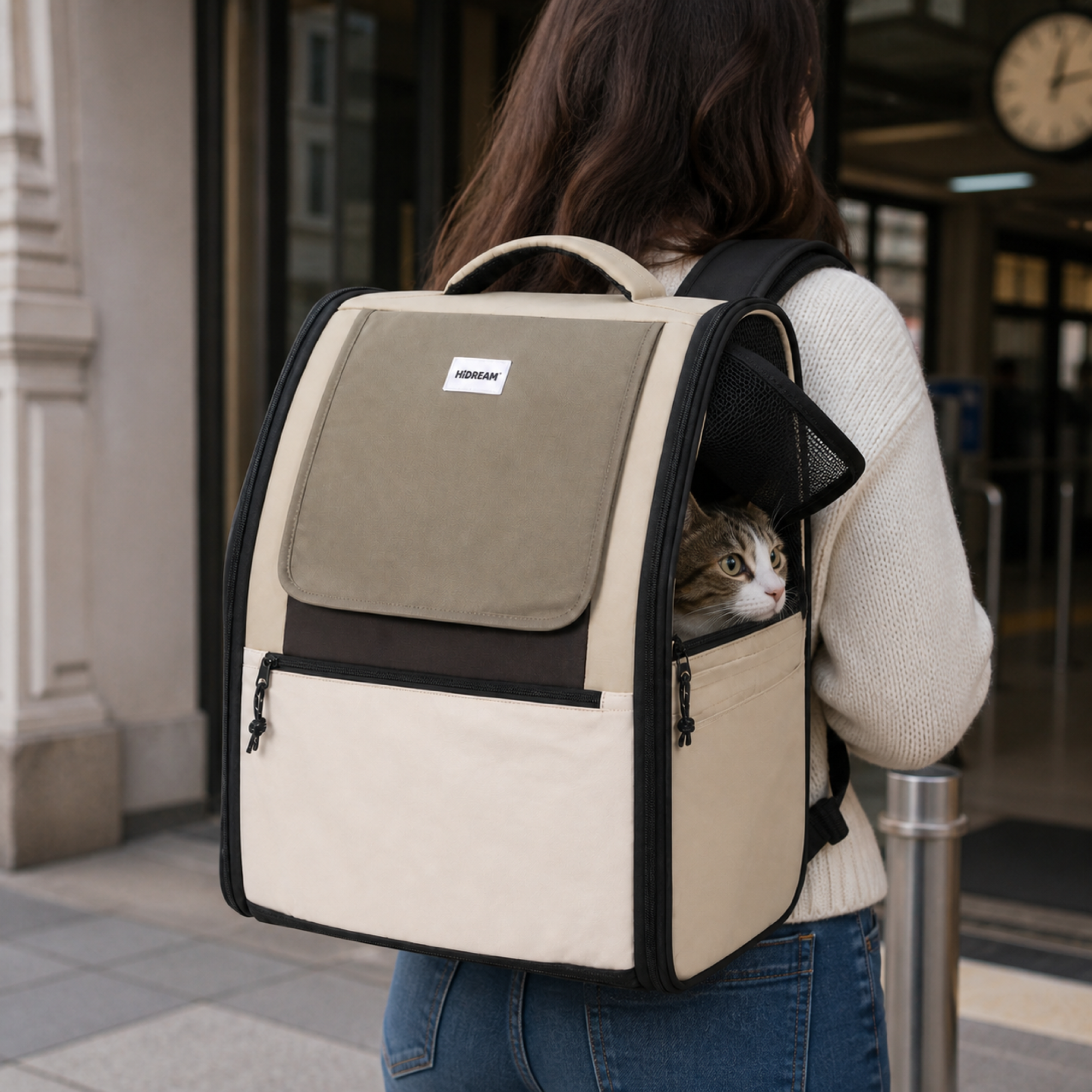 First Class Pet Backpack shown in use